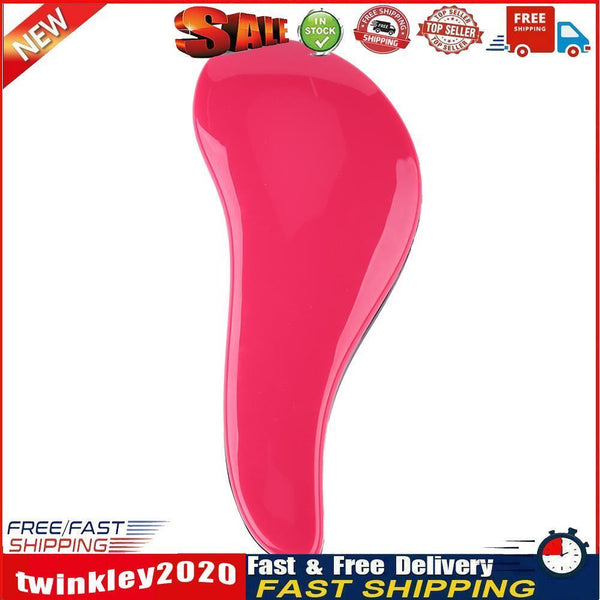 Hair Comb Detangle Hairbrush Massage Brush Curly Styling Tool (Rose Red) Newly