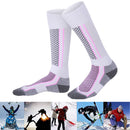 2pcs Winter Warm Thickened Ski Socks Outdoor Stockings (Kids Pink White) Newly