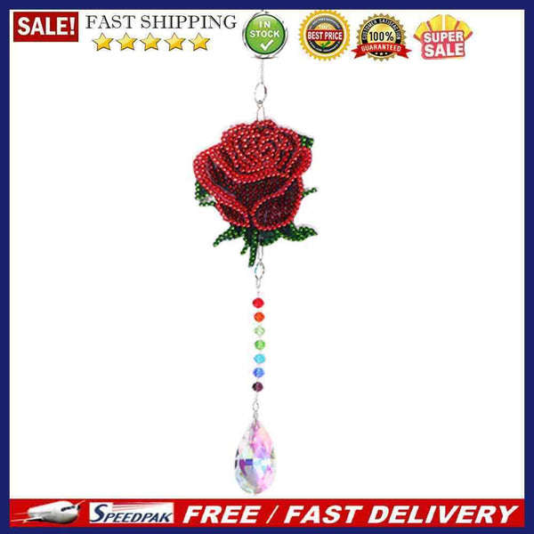 Angel Tears Diamond Sunburst Wind Chime Handmade Crystal Light Catching Pen