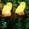 LED Solar Lights Owl Lawn Stakes Lamp Yard Art Home Garden Decor (White) Newly