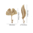 Home Decoration Wall Hanger Leaf Shape Hanging Storage Rack Wrought Iron Hook