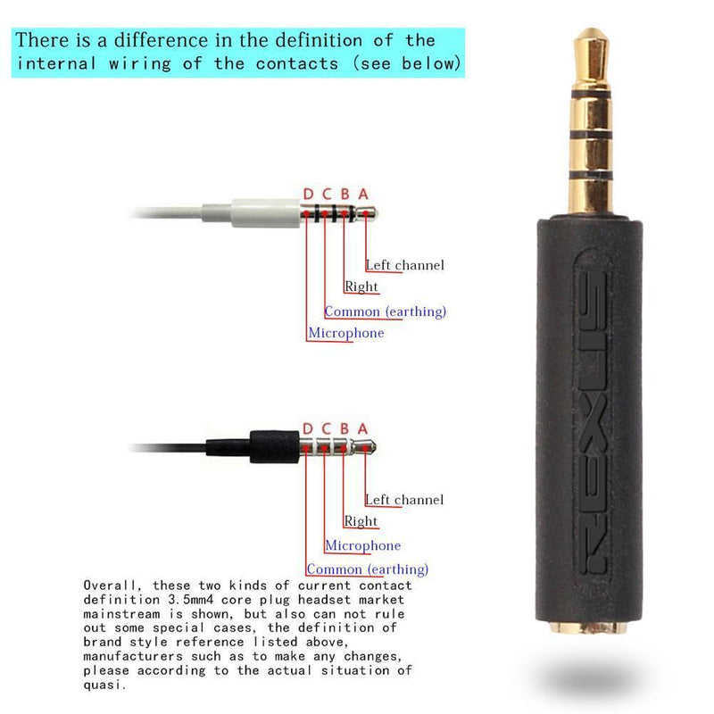Universal 3.5mm OMTP to CTIA Male to Female Earphone Converter AdapterCable