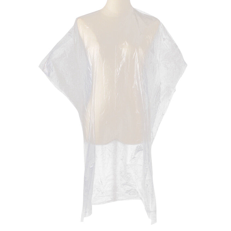 50pcs Waterproof Disposable Apron Salon Hair Cut Perm Dye Cape Gown Wrap Newly