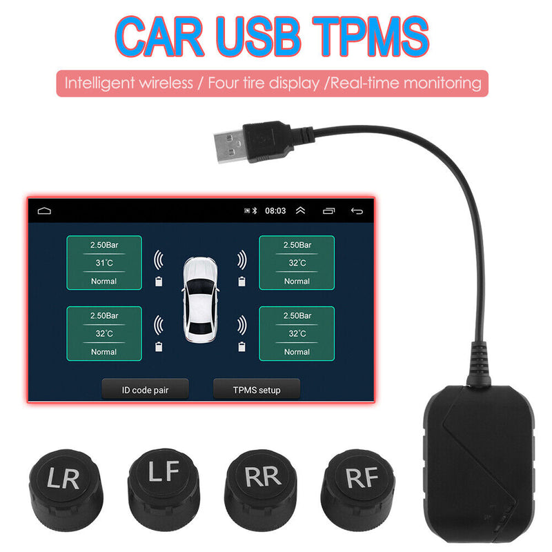 USB 3.0 TPMS for Android Car Radio Tire Pressure Monitor System (External)