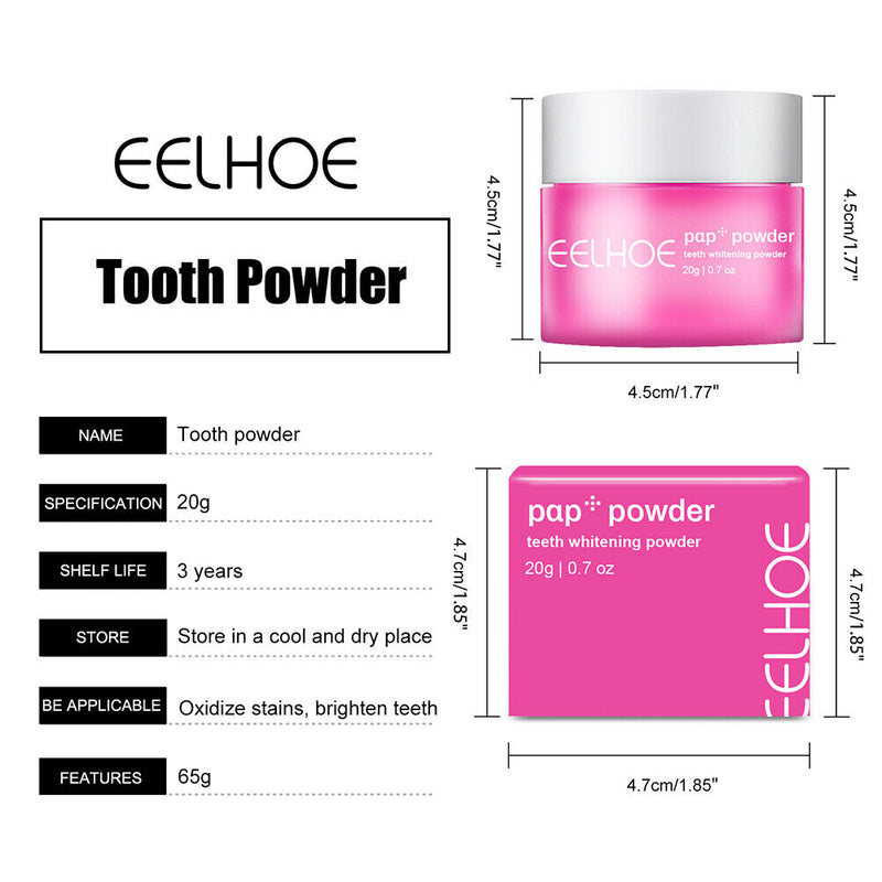 Teeth Beauty Powder Mild Non-Irritating Remove Tobacco Tea Stains for Teeth Care