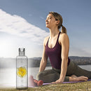 Motivational Glass Water Bottle Time Marker & Leakproof Design (500ml) Newly