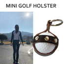 Outdoor Golf Protective Ball Cover Cowhide Leather Golf Training Ball Bag Holder