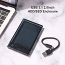 USB3.1 HDD Enclosure 2.5inch SATA SSD Hard Drive Case Support 8TB transparent