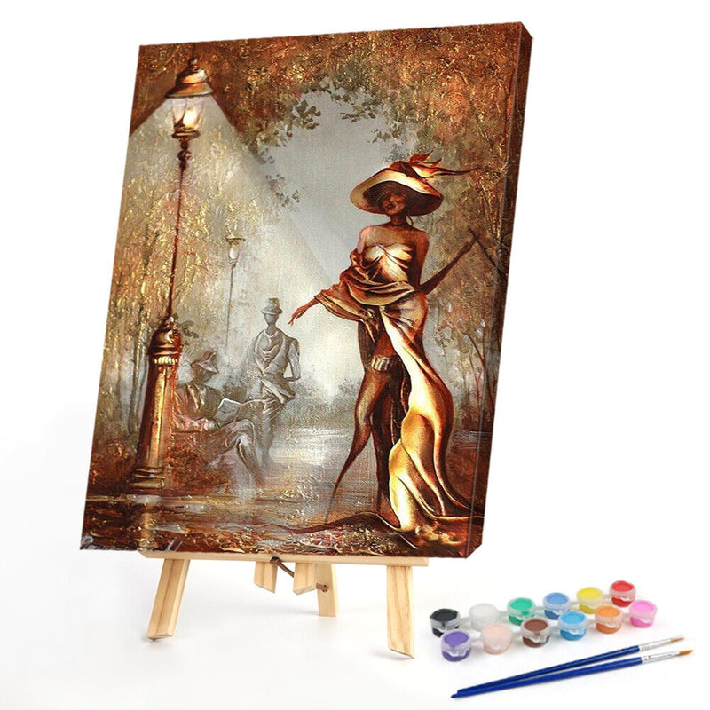 Oil Paint By Numbers Romantic Couples Coloring Picture Drawing