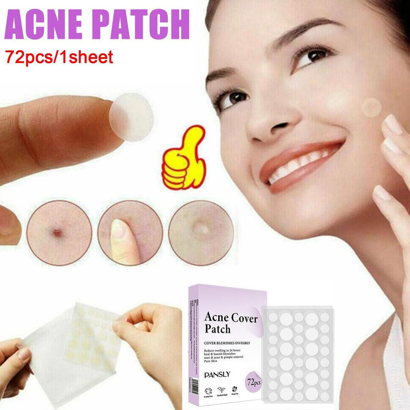 72pcs Skin Tag Remover Patches Hydrocolloid Acne Pimple Wart Remover Plaster.