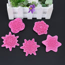 5pcs Snowflake Pattern Cutter Mold Sugarcraft Fondant Cake Decorating Tools