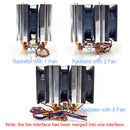 SNOWMAN 6 Heat Pipe Cooling CPU Cooler Fan 4 Pin PWM Quiet Radiator (2 Fan)