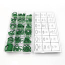 270pcs 18 Sizes HNBR O Rings Rubber Air Conditioning Seal Ring Set (Green) Newly