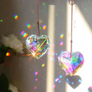 Crystal Diamond Wind Chimes Ornaments Love Heart Hanging During Room Decoration