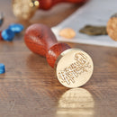 Retro Wax Seal Stamp Happy Birthday Paint Wood Seal for DIY Envelope Weddin
