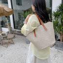 Casual Handmade Straw Portable Shoulder Tote Bag Beach Large Capacity Handbag