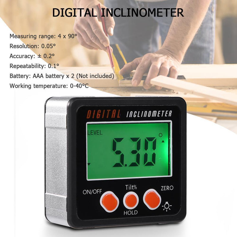 Digital Protractor Inclinometer Angle Finder Bevel Box with Magnet Base