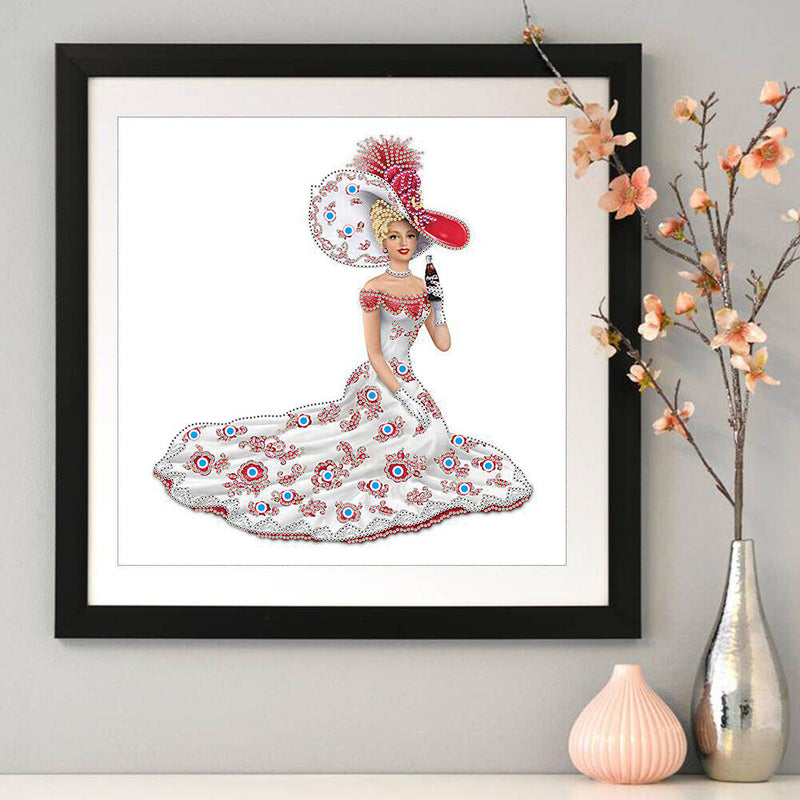 DIY Elegant Lady Kit Rhinestone Drawing 5D Special Shaped Diamond Painting Newly