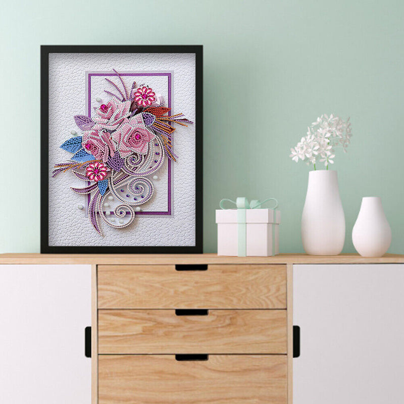 5D DIY Flower Partial Special Shape Drill Diamond Painting Newly