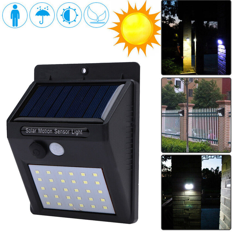 Solar Light Power Wall Waterproof Motion Sensor Lamp Garden Patio Decoration
