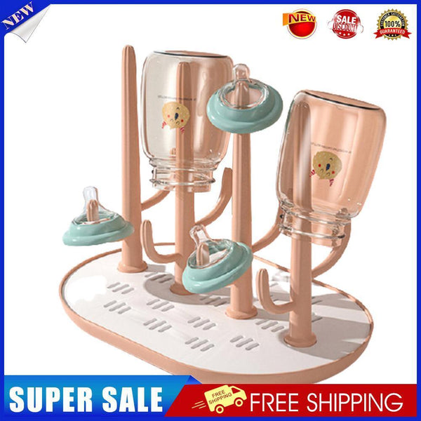 Milk Bottle Drain Rack Drying Stand Infant Milk Jar Washing Drying (Orange)