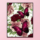 Butterfly Flower DIY Full Embroidery Set 11CT Counted Handmade Needlework Kits