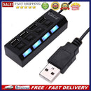 4 Port USB Charging Dock Station Quick Charger with Indicator and Switches