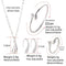 Wedding Necklace Women Ring Tear Drop Bracelet Earrings Open Bangle Jewelry Set