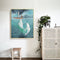 Frameless Oil Paint By Numbers DIY White Dolphin Girl Picture Craft Kit for Home