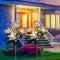 2x LED Solar Garden Orchid Light Waterproof Landscape Fence Decor (White) Newly