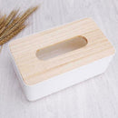 Tissue Box Dispenser Paper Storage Holder Napkin Case Wooden Organizer D6P6