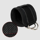 Cable Ankle Straps Leg Exercises D-Ring Foot Support Ankle Cuffs (Black) Newly