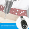 2pcs Pipe Dredge Hex Shank Brush Kit with Drill Extension Rod (White Nylon)