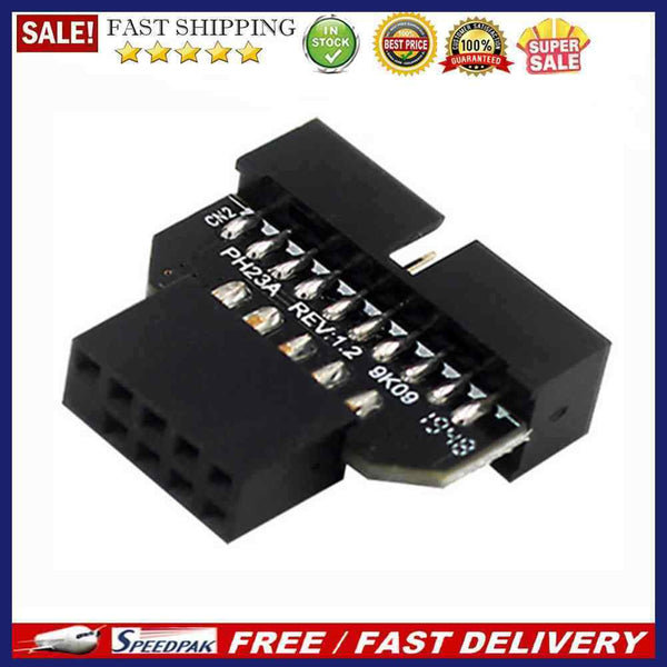 USB 3.0 20Pin to USB 2.0 9Pin Mainboard Front Panel Connector Adapter Converter