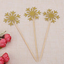 10pcs/12pcs Crown Bow Glitter Snowflake Cupcake Topper Takes Handmade Cake