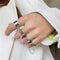 Women Chain Multi-Layer Adjustable Finger Rings Hip Pop Jewelry Punk