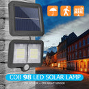 98LED Solar Motion Sensor Garden Wall Light Waterproof Street Lamp (1 Mode)
