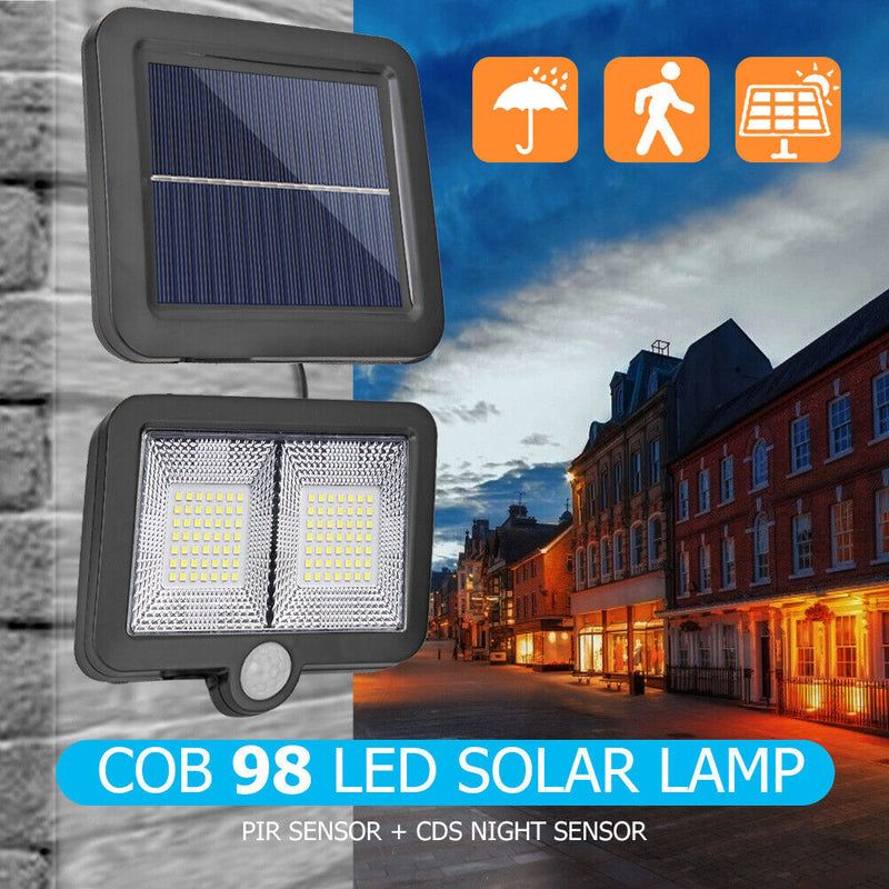 98LED Solar Motion Sensor Garden Wall Light Waterproof Street Lamp (1 Mode)