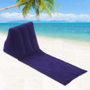 Inflatable Beach Mat Camping Lounger Back Pillow Cushion (Purple Blue)