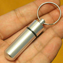 Keyring Tablets Medicine Container Pill Box Aluminium Drug Holder Key L3W5 V8Z3