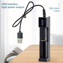 1 Slot Charger for 16340 14500 18650 26650 3.7V Lithium Battery USB Fast Charge