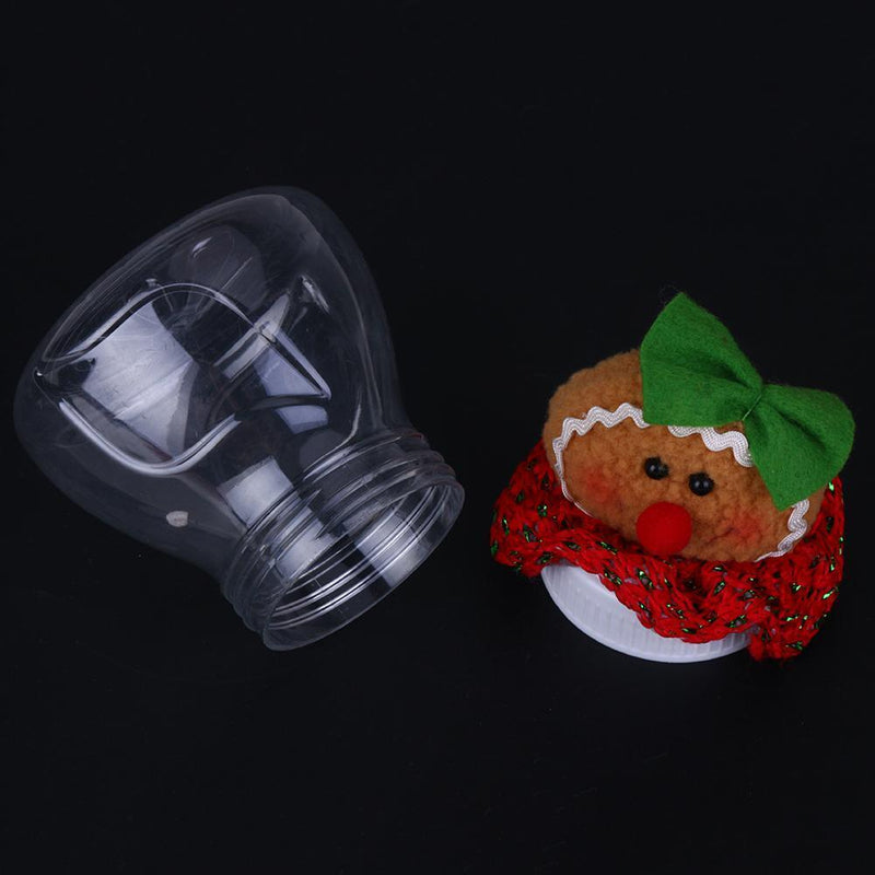 Candy Jar Box Gingerbread Man Food Cans Christmas Decor Supplies(Women)