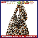 Women Simple Fashion Messenger Bag Soft Fur Leopard Winter Autumn Travel Handbag