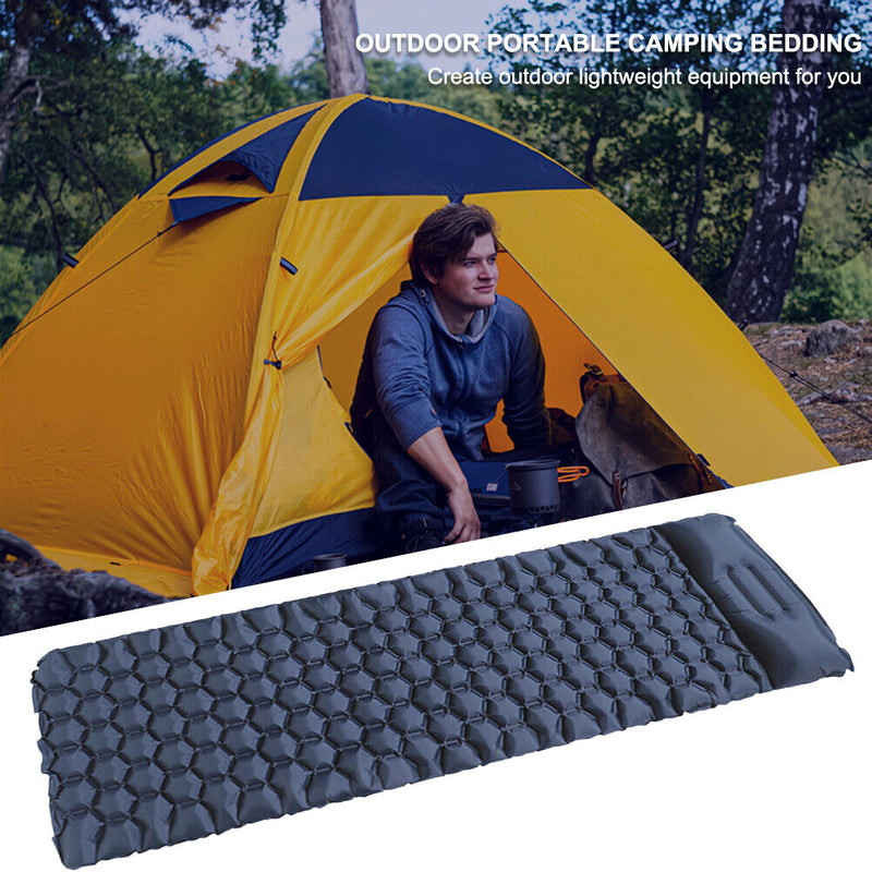 Camping Sleeping Pad Inflatable Air Mattress Outdoor Picnic Waterproof Cushion