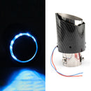 LED Muffler Silencer Luminous Car Exhaust Tail Throat Tip (Straight Blue)