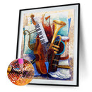 5D DIY Full Drill Diamond Painting Musical Instruments Cross Stitch Craft