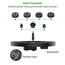 Solar Water Fountain Pool Pond Waterfall Outdoor Garden Bird Bath Decor