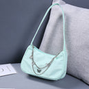 Fashion Women Pure Color Butterfly Chain Underarm Bag Hobos Handbag (Green)
