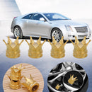 4PCS UNIVERSAL CROWN STYLE CAR TIRES AIR VALVE STEM CAP AUTOMOBILE TIRES STE