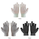 3 Fingers Cut Fishing Gloves Anti-Slip Sunscreen Angling Gloves (Gray)